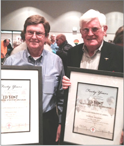 Don Cline and Bill Meadows receive Ed Yost award